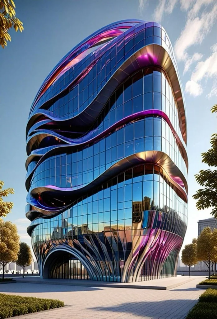 Futuristic Wave Facade